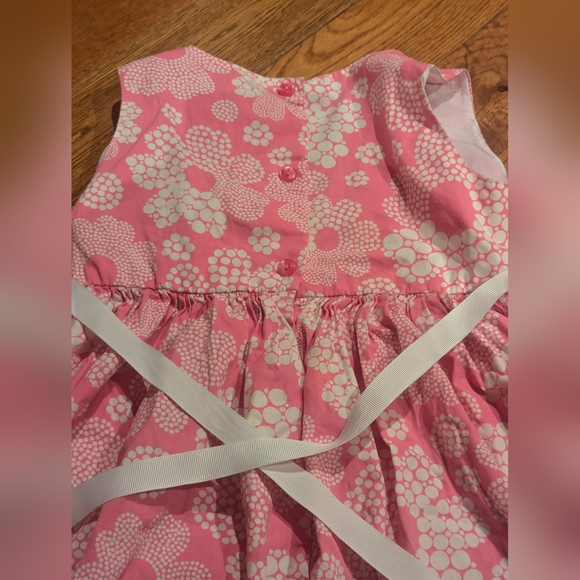 Girls Size 6 Pink and White Flowered Jenny & Me Dress, used - Picture 5 of 8